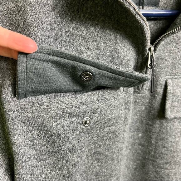 NWT
 Prana men’s Brookland 1/4 Zip Wool Blend Sweater in gravel grey Size S - Picture 8 of 10